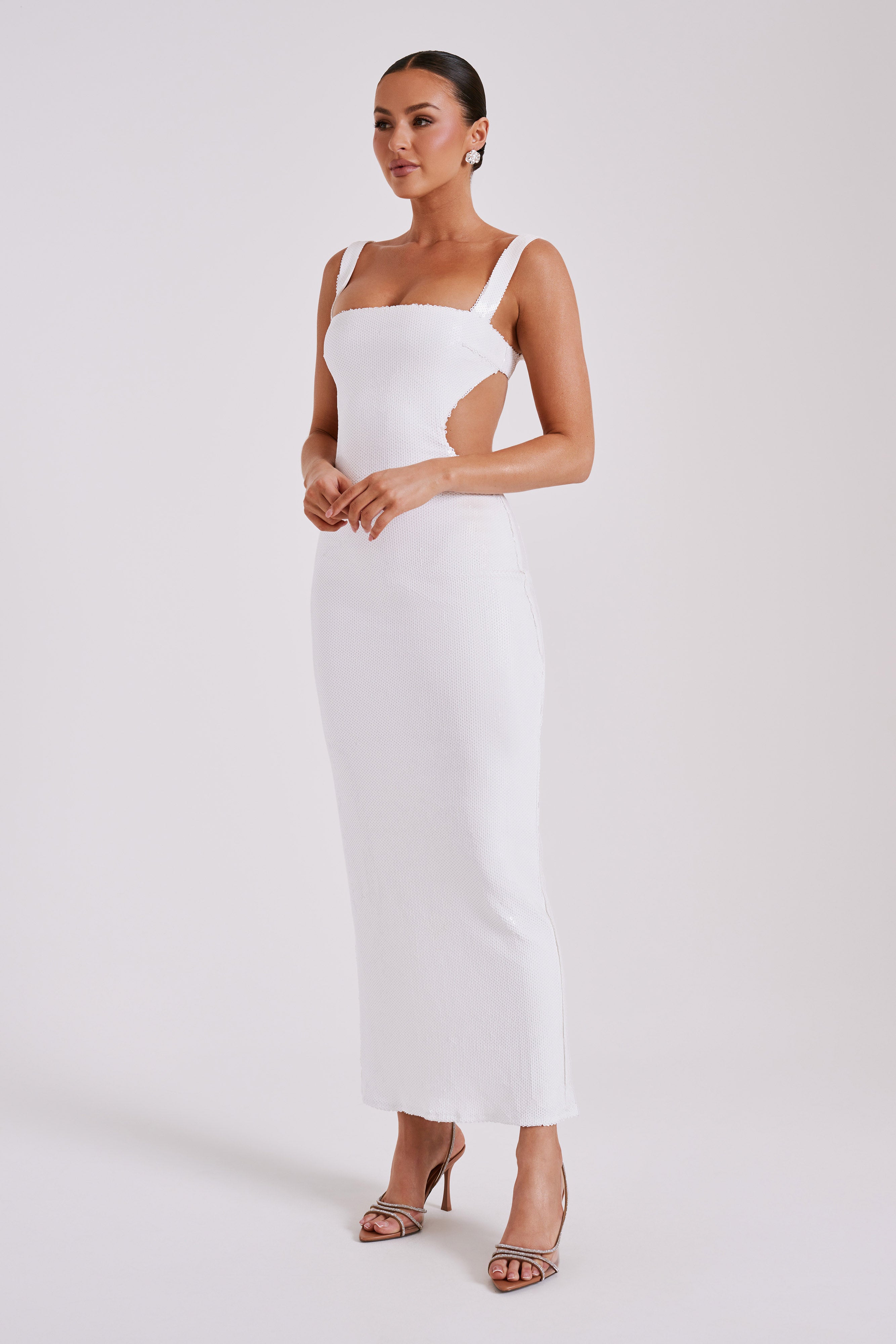 Adorie Sequin Cut Out Maxi Dress