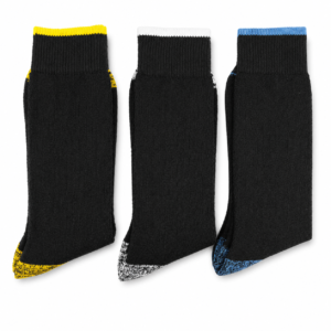Vilora Fashion Black Crew Socks – Contrast Accent Set