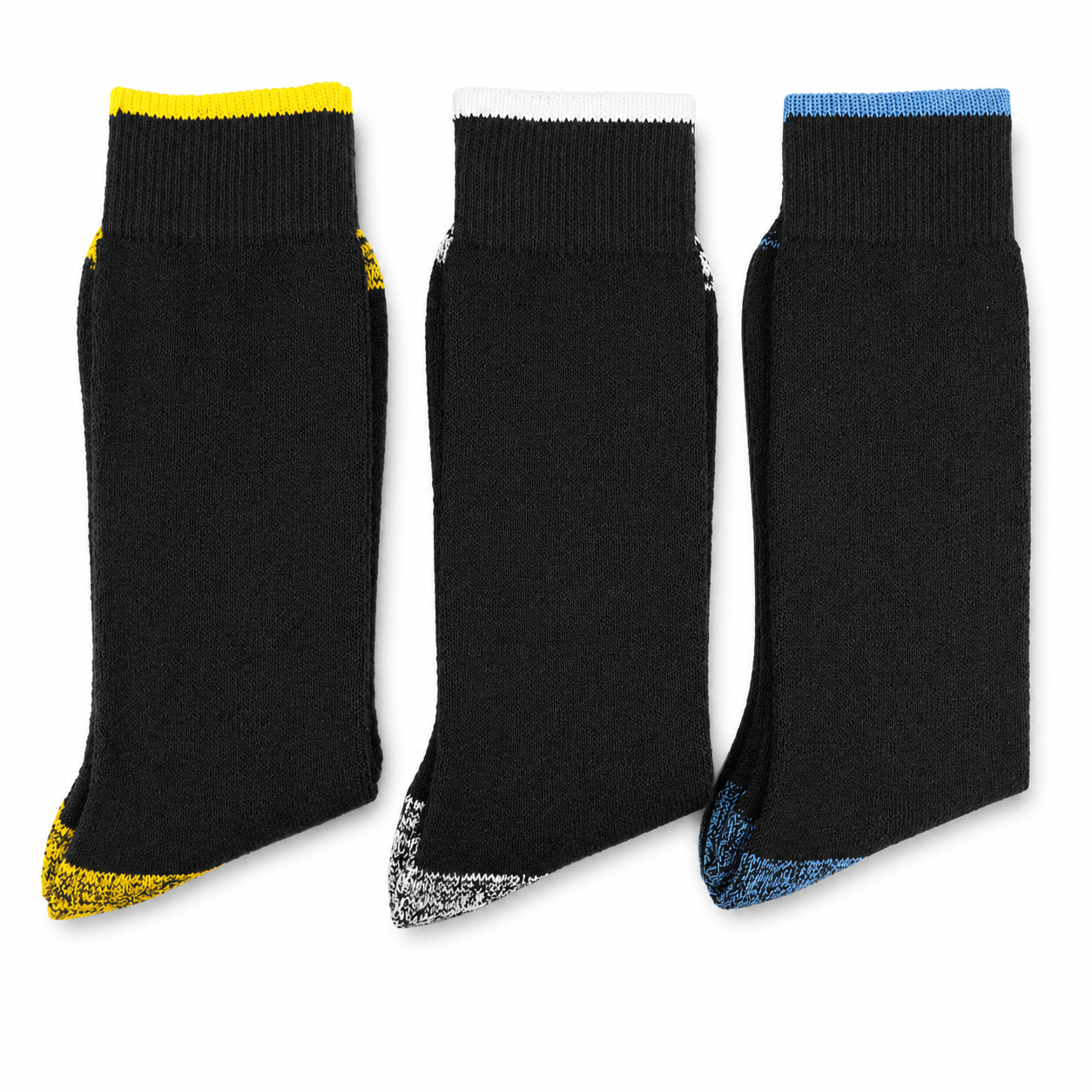 Vilora Fashion Black Crew Socks – Contrast Accent Set