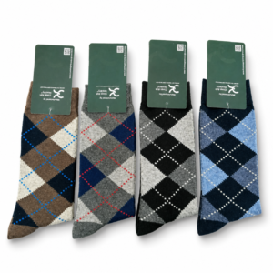 Vilora Fashion Classic Argyle Pattern Socks – Assorted Colours