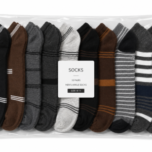 Vilora Fashion Men’s Assorted Ankle Socks – 10 Pair Pack