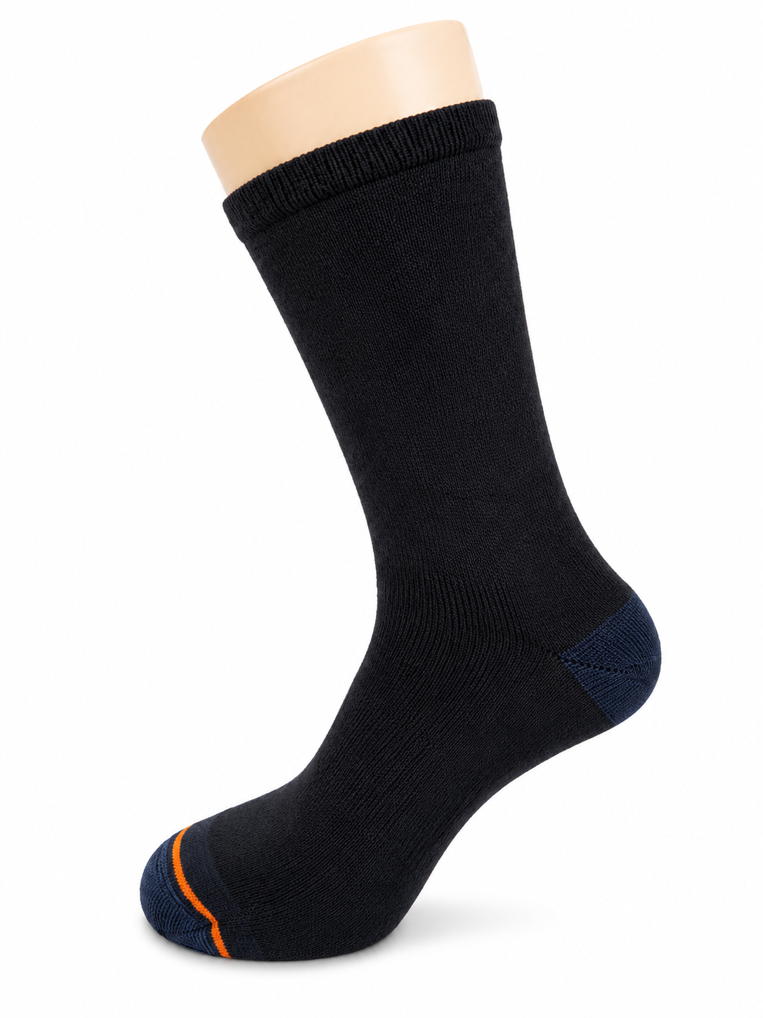 Black Crew Socks with Orange Toe Accent – Vilora Fashion
