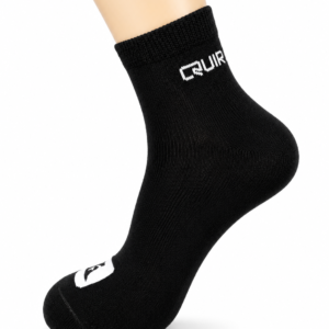 Black Crew Socks with White Graphic Detail – Vilora Fashion