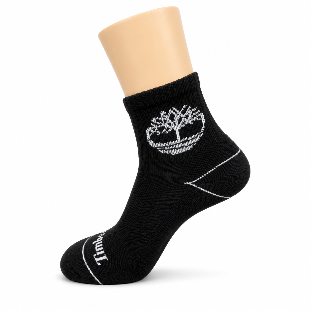 Black Crew Socks with White Tree Emblem – Vilora Fashion
