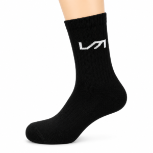 Black Crew Socks with White Wave Graphic – Vilora Fashion