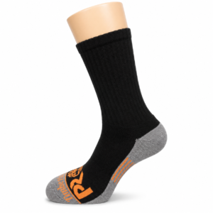 Black & Grey Performance Crew Socks with Orange Accents – Vilora Fashion