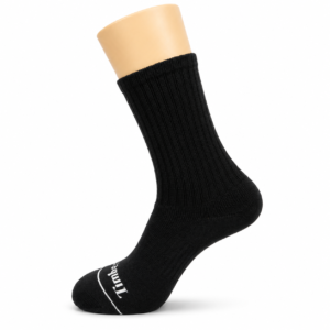 Black Ribbed Crew Socks with White Toe Detail – Vilora Fashion