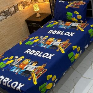 Blue Gaming Character Single Bedsheet Set – Vilora Fashion