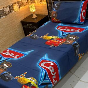 Blue Kids Racing Car Bedsheet Set – Vilora Fashion