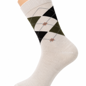 Cream Argyle Pattern Crew Socks – Vilora Fashion