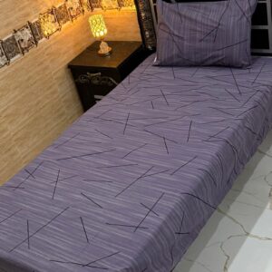 Grey Abstract Line Single Bedsheet Set – Vilora Fashion