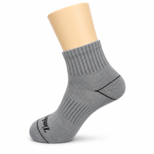 Grey Performance Ankle Socks with Black Contrast – Vilora Fashion