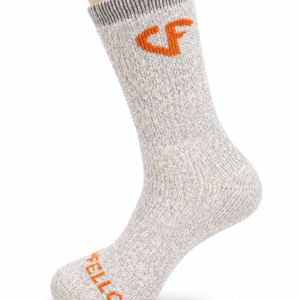 Ivory Melange Crew Socks with Orange Graphic – Vilora Fashion