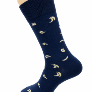 Navy Blue Banana Print Crew Socks – Vilora Fashion