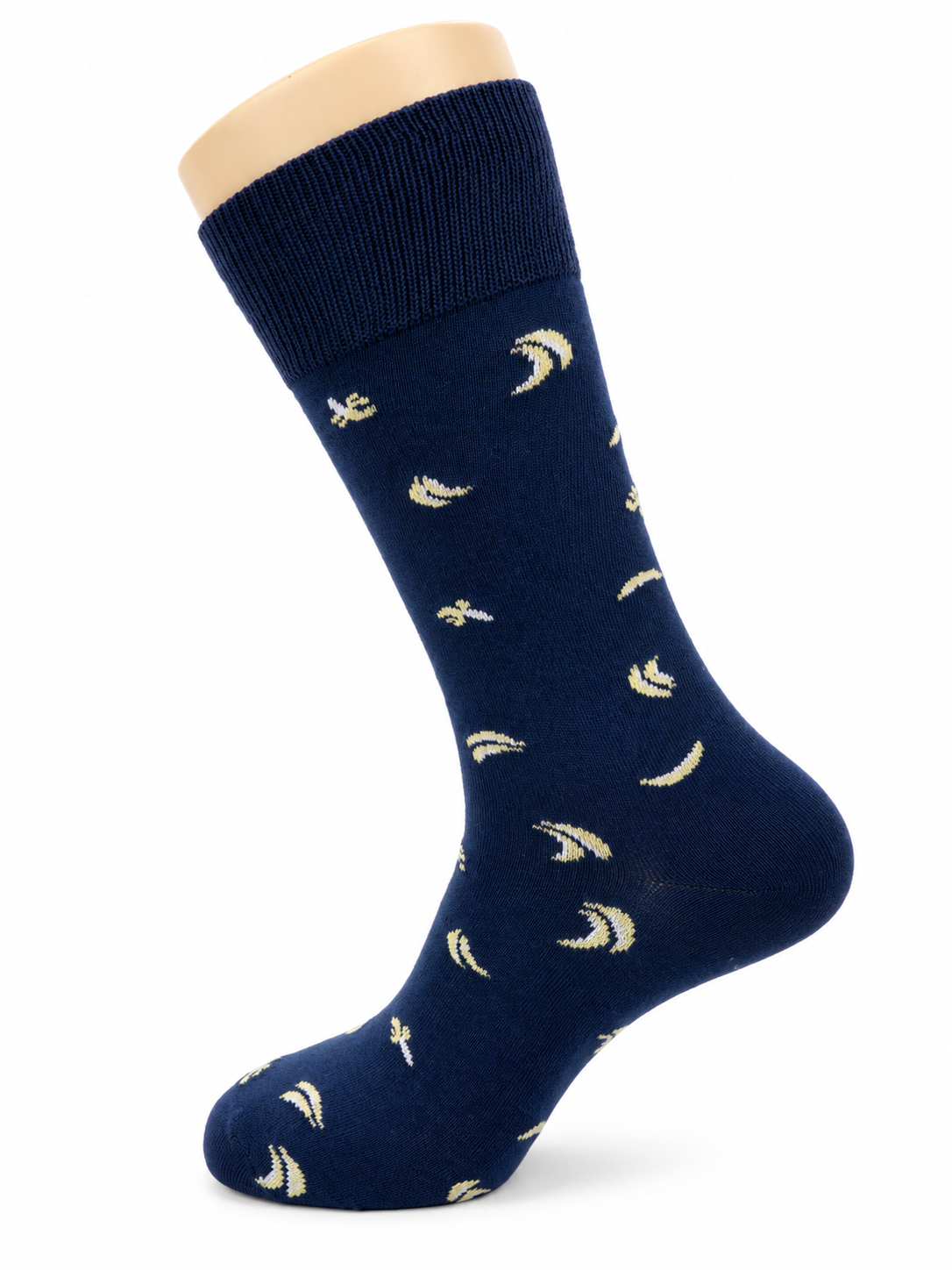 Navy Blue Banana Print Crew Socks – Vilora Fashion