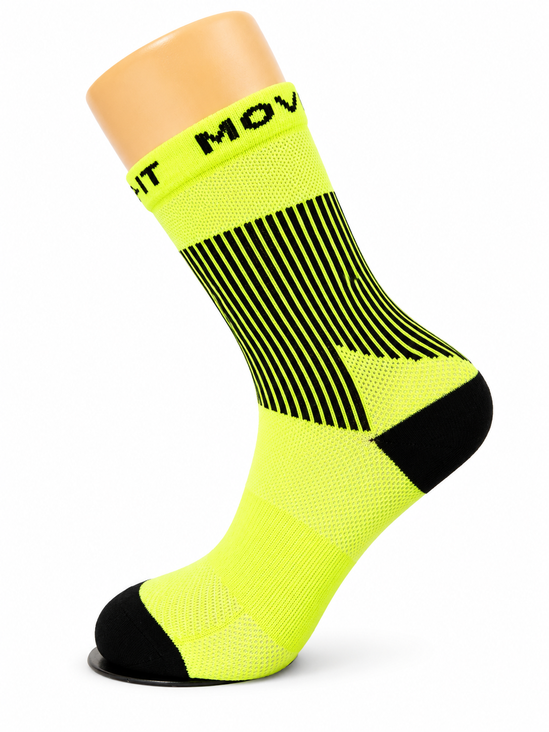 Neon Yellow & Black Striped Sport Crew Socks – Vilora Fashion