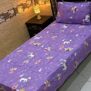 Purple Fairy & Unicorn Single Bedsheet Set – Vilora Fashion