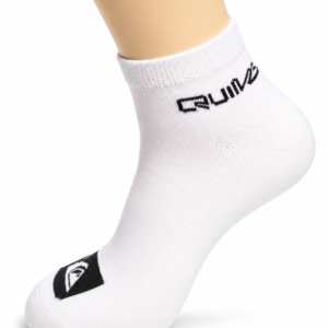 White Ankle Socks with Black Graphic Detail – Vilora Fashion