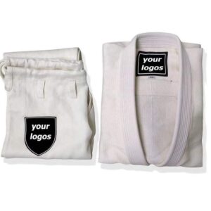 Custom White Brazilian Jiu-Jitsu (BJJ) Gi Uniform – Personalized Martial Arts Kimono Vilora Fashion