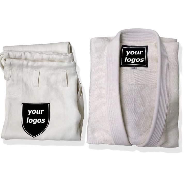 Custom White Brazilian Jiu-Jitsu (BJJ) Gi Uniform – Personalized Martial Arts Kimono Vilora Fashion