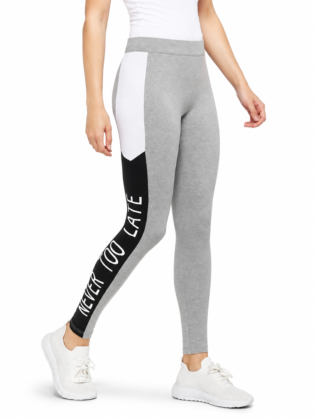 Grey & Black Women’s Active Leggings – Comfortable Fitness & Casual Wear Tights | Vilora Fashion