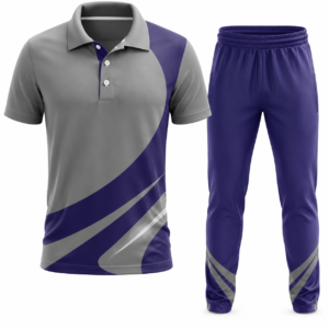 Grey & Purple Polo Tracksuit Set for Men – Stylish Casual Sportswear Outfit | Vilora Fashion