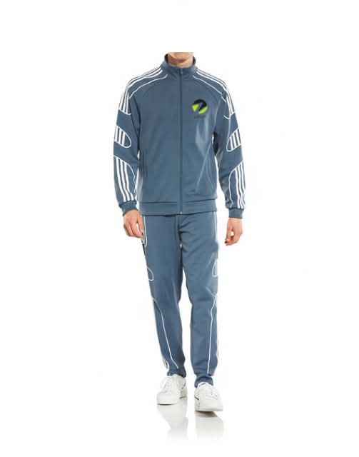 Men's Premium Grey Sports Tracksuit – Full Zip Athletic Jacket & Trouser Set Vilora Fashion