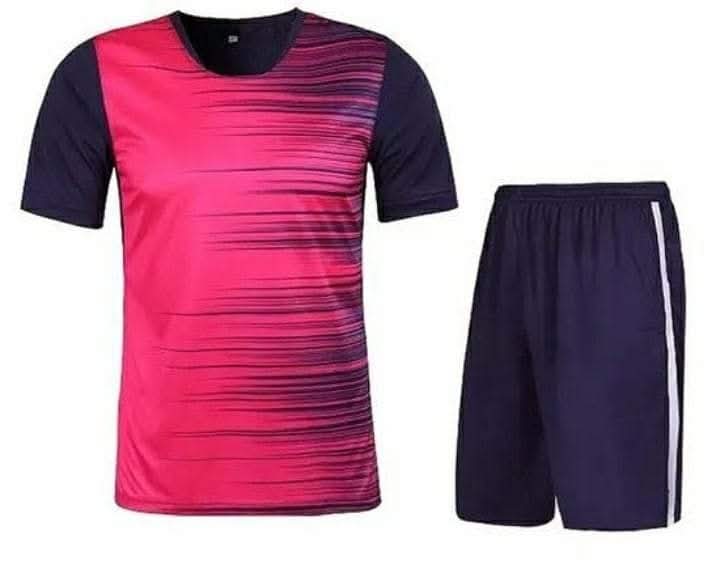 Men's Quick-Dry Sports T-Shirt & Shorts Set – Pink & Navy Athletic Wear Vilora Fashion
