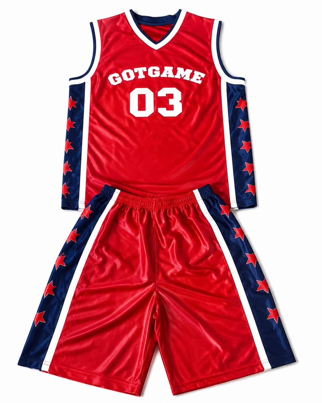 Red & Navy Basketball Jersey Set for Kids – Stylish Sports Outfit with Shorts | Vilora Fashion